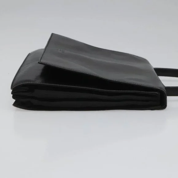 PRADA Hand Bag Nylon Leather Black Auth